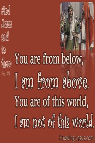 John 8:23 You Are From Below I Am From Above (brown)